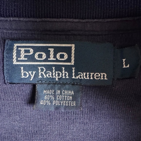 Polo Ralph Lauren Jacket Men Sz‎ L Performance Full Zip Track Field Big Pony Vtg - Picture 2 of 5